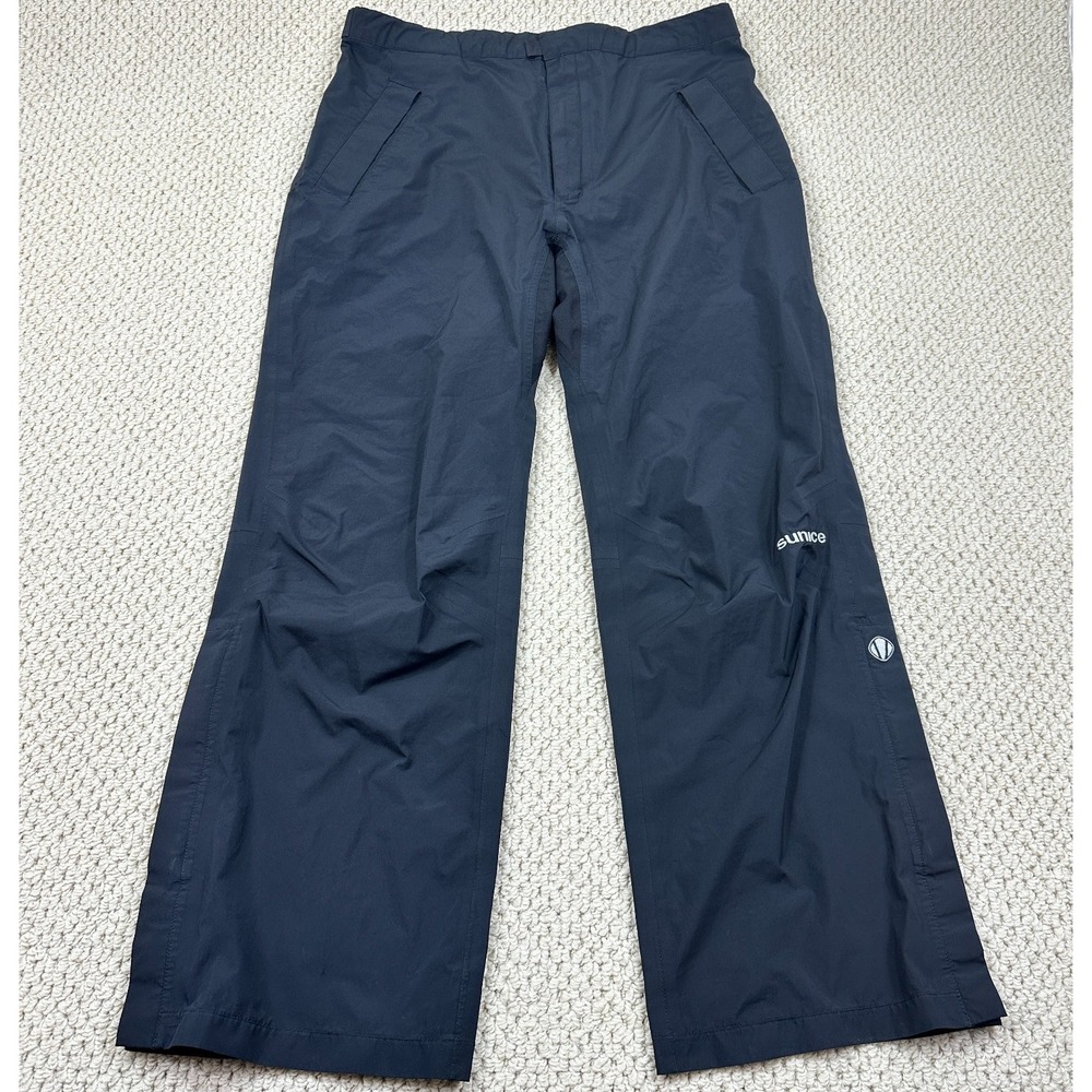 Sunice Gore-Tex Rain Pants Mens L Black Waterproof Adjustable Waist Performance